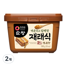 청정원순창 재래식 생된장, 500g, 2개