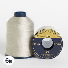 COTTONVILL 高級縫紉機線, 45'S/2 色號 C068, 1700公尺 2入, 100% 聚酯纖維, 6捲
