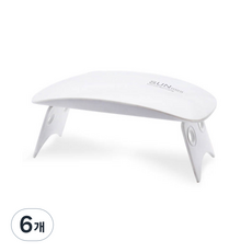 썬 UV LED 미니 젤네일 램프, 화이트, 6개