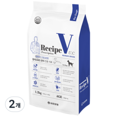 유한양행 Recipe V 강아지 처방식사료, 유리너리(비뇨계), 1.2kg, 2개