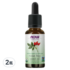 NOW 娜奧 美國USDA有機認證純玫瑰果保濕油30ml 2瓶組, 30ml, 2瓶