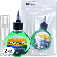 그레이거 깡오일 바리깡 가위 경첩 윤활제 100ml + 소분 펜공병 8ml x 2p 세트, 2세트, 혼합색상