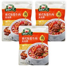 得意的一天 滴雞精高湯粥韓式泡菜牛肉 320g,3包-暖心暖胃，道地韓式風味