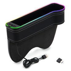 Ace Speed車用多杯托間隙收納QC3.0 USB充電側袋副駕駛座C49, 1個, 黑色