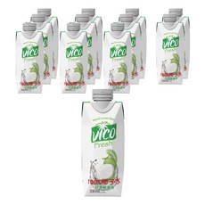 Vico Fresh 100%椰子水 330毫升 x 12瓶, 消暑解熱清涼飲品, 330ml