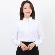 Elsso 女款白色基本款長袖襯衫