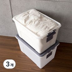 리빙숲 스퀘어 리빙박스, 그레이, 72L, 3개 그레이, 3개