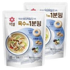 CJ BEKSUL 白雪 蛤蜊鯷魚湯料 1分鐘料 20入, 80g, 2個