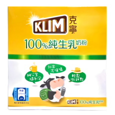 KLIM 克寧 100％純生乳奶粉 隨手包, 紐西蘭乳源, 無添加香料 色素 防腐劑, 432g, 1盒