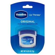Vaseline 凡士林 護唇膏, 原味, 滋潤保濕, 0.25 oz (7g), 0.25oz, 1罐