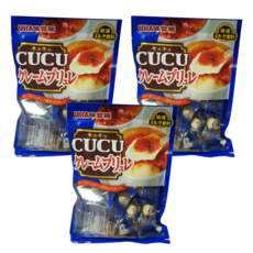 UHA 味覺糖 CUCU焦糖布丁糖 80g, 3袋