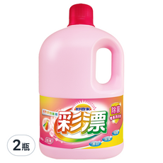 妙管家 彩色漂白水 玫瑰花香2600g 2入組,彩色衣物專用, 溫和不傷衣物,去除頑固污漬, 2600g, 2瓶