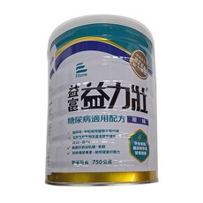 益富 益力壯 糖尿病配方 營養均衡配方奶粉 原味, 750g, 1罐