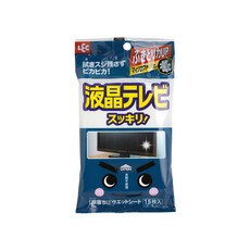 LEC 日製液晶螢幕用擦拭巾, 超極細纖維材質, 速乾型, 擦拭後不易殘留痕跡, 15張, 1包, 300×200mm