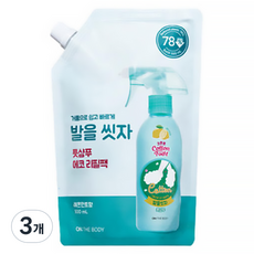 코튼풋 발을씻자 풋샴푸 레몬민트향 리필 500ml, 1개입, 3개