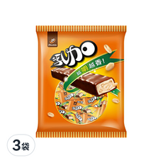 77 乳加 迷你巧克力123g,3袋,香濃滑順牛奶巧克力,花生顆粒,獨立包裝, 123g