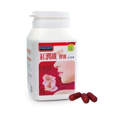 VEGLIGHT 素天堂 紅潤鐵複方膠囊, 含鐵量高(24%)，德國來源，60膠囊, 60顆, 1罐