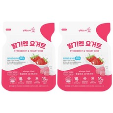 내아이애 동결건조 요거트 큐브 16g, 딸기, 2개