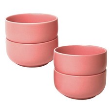 NEOFLAM FIKA PINK 陶瓷餐碗四件組, 陶瓷餐碗4個, 蜜桃, 1組
