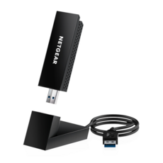 NETGEAR WiFi 6E AXE3000 USB3.0 無線網路卡, 高增益天線, 附底座, A8000, 1個