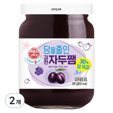 오뚜기 LIGHT 앤 JOY 당을줄인 김천자두쨈, 290g, 2개