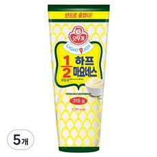 오뚜기 LIGHT 앤 JOY 하프마요네즈, 315g, 5개