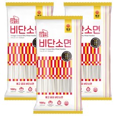 몽고식품 곰표 비단 소면, 900g, 3개