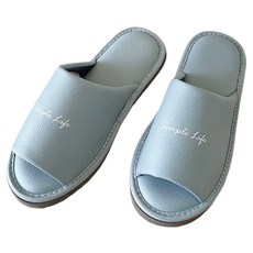 TAIWAN SLIPPER 台灣犀利趴 i Slippers 淬斂系列 躍色皮質室內拖鞋，L (28cm)，台灣製造, 冰湖藍, 1雙