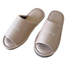 TAIWAN SLIPPER 台灣犀利趴 i Slippers 淬斂系列 躍色皮質室內拖鞋, 質感皮質鞋面, M, 芭蕾粉, 1雙
