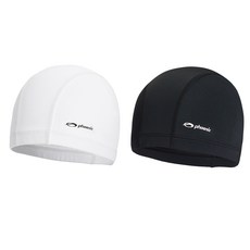 피닉스 스판수영모 PCN-01 2종세트, 블랙, 화이트, 1세트