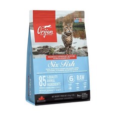 Orijen 歐睿健 全齡貓用 無穀配方 乾飼料, 六種鮮魚, 1.8kg, 1袋