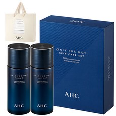 AHC 온리포맨 스킨케어 2종 + 쇼핑백 세트, 1세트