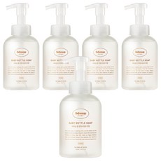 베베숲 유아용 홈 거품형 젖병 세정제 무향, 500ml, 5개