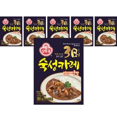 오뚜기 3일 숙성카레 약간매운맛, 80g, 6개