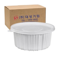 쿡앤락 성형 원형탕 중 2.3L 백색 세트, 100개입, 1개