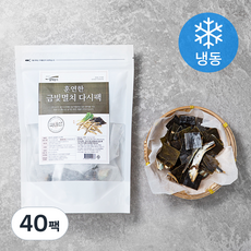 청해명가 훈연한 금빛멸치 다시팩 (냉동), 15g, 40팩