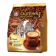 OLDTOWN WHITE COFFEE 舊街場白咖啡 3合1經典白咖啡, 口感如絲綢般滑順, 濃郁乳香勾勒焦糖氣味, 35g, 15條, 1袋