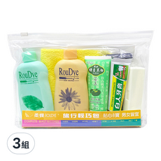 柔蝶 旅行輕巧包8寶3組,旅行組,清潔護理一次到位,男女適用,輕巧便攜, 3組