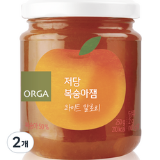 올가홀푸드 저당 복숭아 잼 라이트 칼로리, 250g, 2개