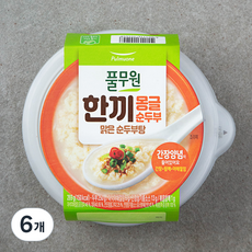 풀무원 한끼 몽글 순두부 맑은 순두부탕, 269g, 6개