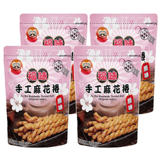 福味 麻花捲 原味 4包入 (200g/包) 台灣手工零食, 4包