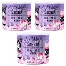 Sanrio 三麗鷗 美樂蒂&酷洛米 紫色螺旋紙軸棉花棒, 300支, 3罐