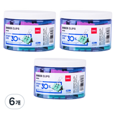 델리 파스텔 이지 더블 클립 8553S, 32 x 55 mm, 24개입, 6개