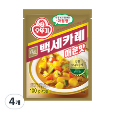 오뚜기 백세카레 매운맛 과립형, 100g, 4개