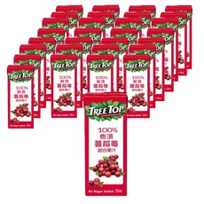 TREE TOP 樹頂 100%蔓越莓綜合果汁 200ml x 24入, 48入