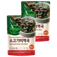 비비고 소고기 미역국, 500g, 2개