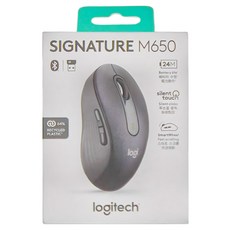 logitech 羅技 SIGNATURE M650 多工靜音 無線滑鼠, MR0091, 石墨灰