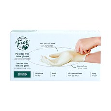 프로그 라텍스 장갑 S 흰색, 100매입, 1개