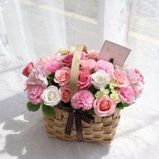 블뤼엔 사랑가득 비누꽃 센터피스, 핑크 B, 1개
