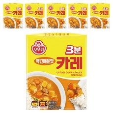 OTTOGI 不倒翁 3分鐘咖哩醬調理包 微辣, 200g, 6盒
